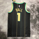 22/23 HORNETS BALL #1 Black City Edition Top Quality Hot Pressing NBA Jersey