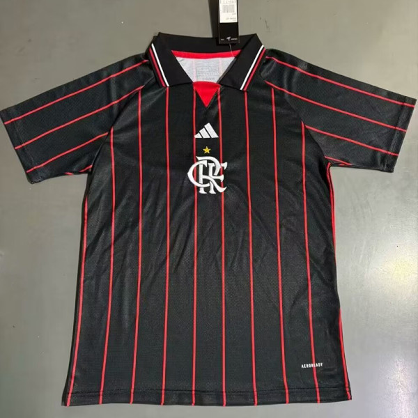 24/25 Flamengo Black red line Special Edition Fans Soccer Jersey
