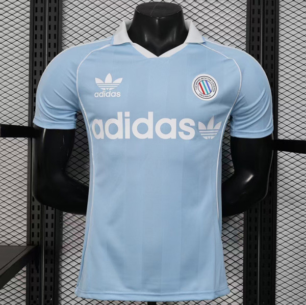 25/26 RMA Retro Edition BlueClover Retro Casual Style Player Version Soccer Jersey