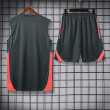 25/26 Bayern Black & Orange Tank top and shorts suit
