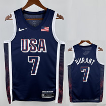 2024 Olympic Game USA DURANT # 7 Blue Basketball Jersey