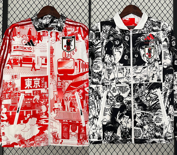 2024 Japan Mangak Black&Red Double sided Windbreaker (双面风衣)