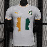24/25 Cote d'Ivoire White Player Version Soccer Jersey