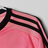 2015/2016 JUV Away Pink Retro Long Sleeve Soccer Jersey (长袖)