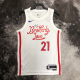 22/23 76ERS EMBIID #21 White City Edition Top Quality Hot Pressing NBA Jersey