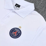25/26 PSG White polo shirts pants suit
