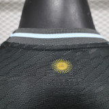 24/25 Argentina Black Water Pattern  Player Version Soccer Jersey
