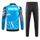 24/25 Napoli Sky Blue  Kids Half Pull Tracksuit  (半拉链)