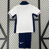 2024 England Home  Kids Soccer Jersey