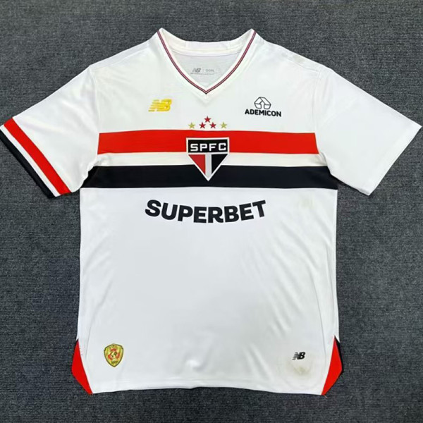 25/26 Sao Paulo  Home Fans Soccer Jersey(胸前SUPERBET)