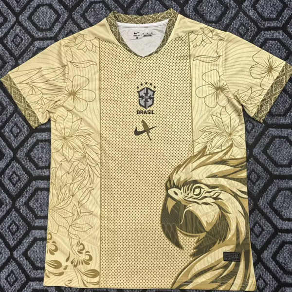 25/26 Brazil Special Edition Khaki Fans Soccer Jersey