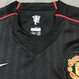2007/2008 Man Utd Away Black long sleeve Retro soccer jersey (长袖)