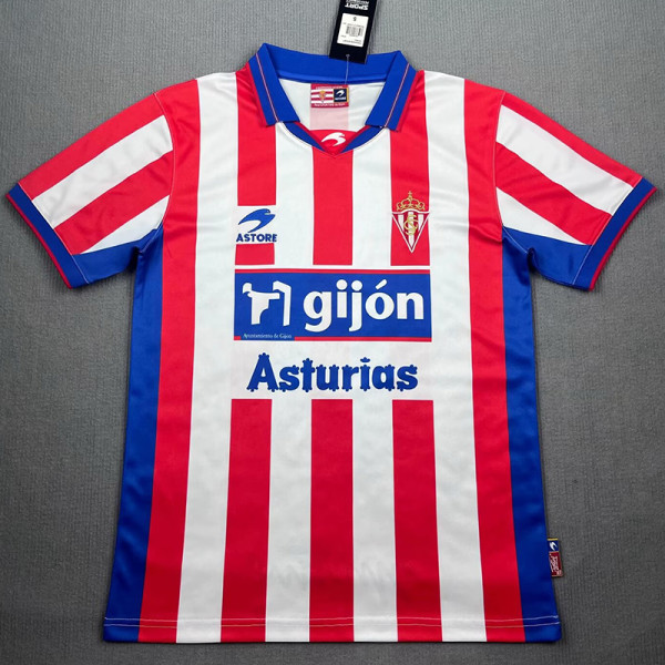 2001/2002 Sporting de Gijón Home  Retro  Soccer Jersey