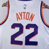 23/24 SUNS AYTON #22 White Top Quality Hot Pressing NBA Jersey