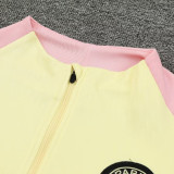 24/25  PSG Beige Player version Half Pull Tracksuit  (球员版、半拉链)