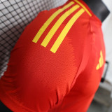 2024 Spain Home  Player Version Soccer Jersey