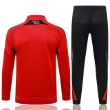 25/26 Flamengo Red & Black Jacket Tracksuit #A25109