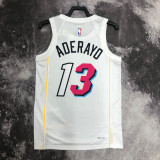 22/23 HEAT ADERAYO #13 White City Edition Top Quality Hot Pressing NBA Jersey