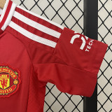 24/25 Man Utd Home Kids Soccer Jersey