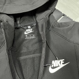 25/26 NK Black Thickened Assault  Hooded Windbreaker# RK1102 (加厚冲锋衣）