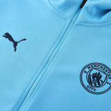 24/25  Man City Sky Blue Hooded Jacket Tracksuit 01