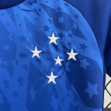 24/25 Cruzeiro Home Kids Soccer Jersey