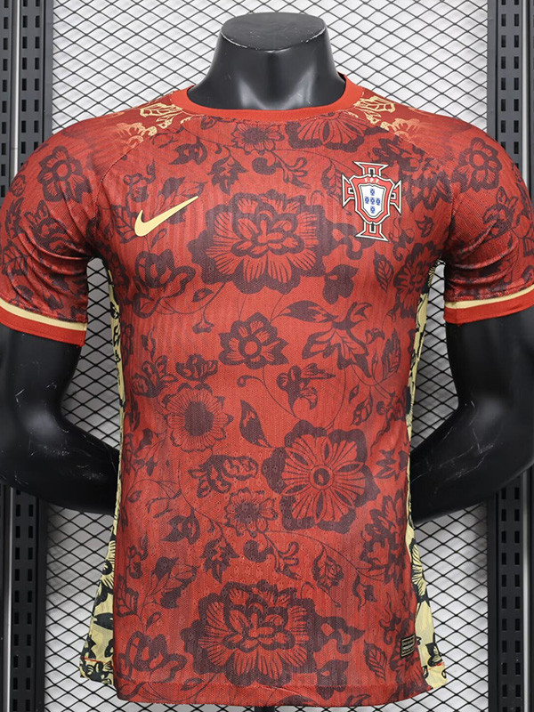 24/25 Portugal  Red Flower Special Edition Player Version Soccer Jersey