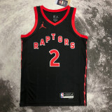 22/23 RAPTORS LEONARD #2 Black red Top Quality Hot Pressing NBA Jersey (Trapeze Edition)