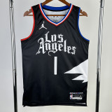 22/23 CLIPPERS HAROEN #1 Black Top Quality Hot Pressing NBA Jersey (Trapeze Edition) 飞人版