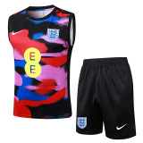 25/26 England Color block  Tank top and shorts suit#D25113