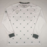 Palestine Twelve flowers English Edition Long Sleeve Retro  Soccer Jersey