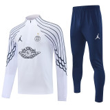 25/26  PSG White Half Pull Tracksuit #B2516 (半拉链)