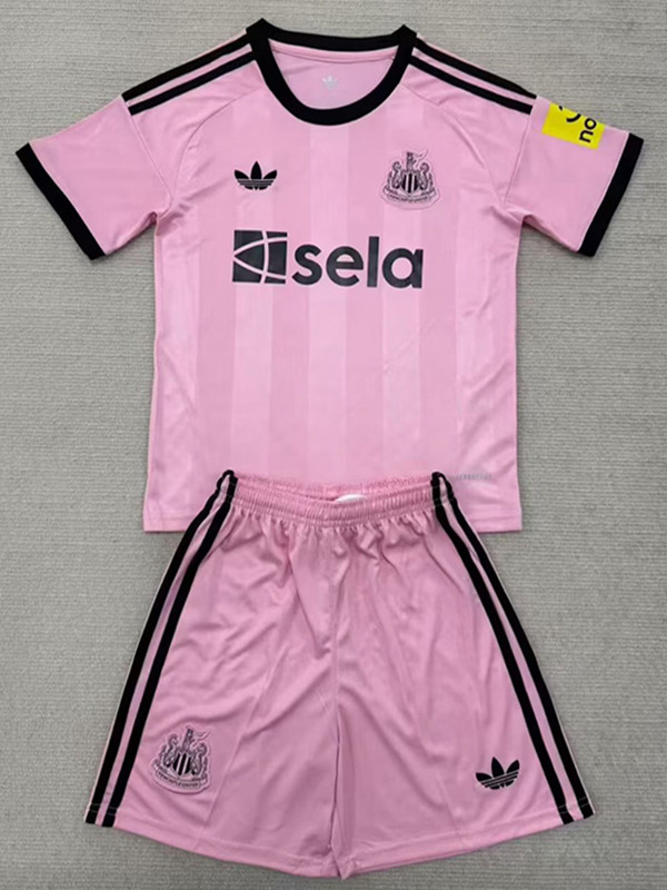 25/26 Newcastle Goalkeeper Pink Kids Soccer Jersey