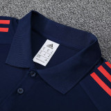 25/26  Man Utd Royal Blue Polo Collar Pants Set