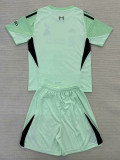 25/26  LIV Light Green Goalkeeper Kids  Soccer Jersey