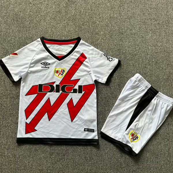 24/25 Rayo Vallecano Home  Kids Soccer Jersey