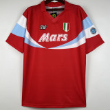 1990/1991 Napoli Away Red Retro Soccer Jersey