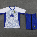 24/25 INT White # blue stripes Training Short Suit