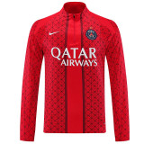 25/26 PSG Red Ｇrid Half Pull Tracksuit (半拉链)