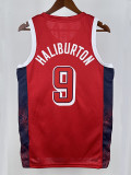 2024 Olympic Game USA HALLIBURTON # 9 Red Basketball Jersey