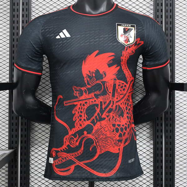24/25 Japan Black and Red Flying Dragon  Player Version Soccer Jersey