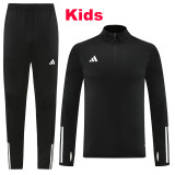 24/25 AB05 Black kids Half Pull Tracksuit(童装、半拉）