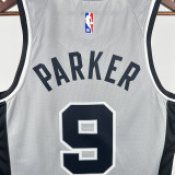 20/21 Sa Spurs PARKER # 9 Grey Flying Man Edition Top Quality Hot Pressing NBA Jersey(飞人）