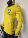 26/27 Brazil Home Long Sleeve Player Version Soccer Jersey