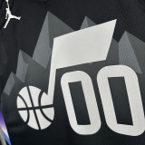 25/26 JAZZ MARKKANEN #00 Black Flying Man Top Quality Hot Pressing NBA Jersey