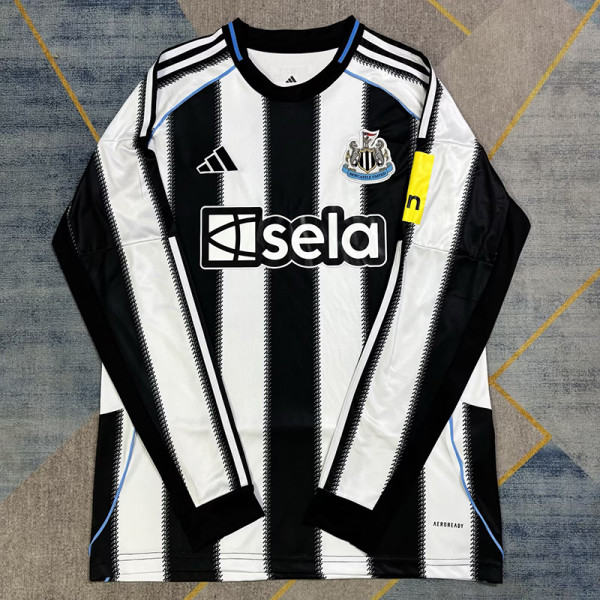 25/26 Newcastle Home  Long Sleeve   Soccer Jersey