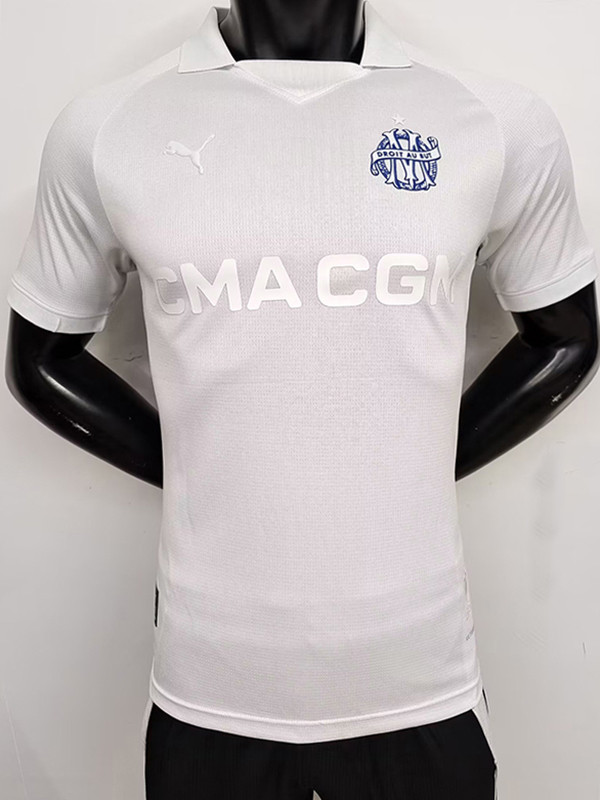 24/25 Marseille  125th Anniversary Edition White Player Version Soccer Jersey