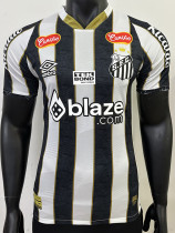 24/25 Santos FC Away Player Version Soccer Jersey(Print All Sponsor)(新全广告、背上NVA~SRTE)