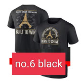 2025 PSG Black  Champions League pure cotton T-shirt#NO.6(纯棉 、黑）