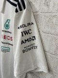 2025 F1 Mercedes White  Polo Racing Suit(翻领)